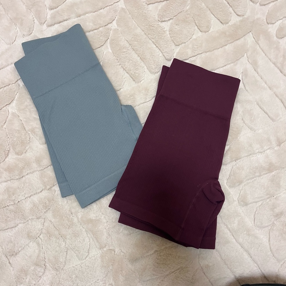 Women's Bike Shorts - Blue and Burgundy